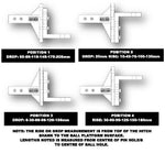 MISTER HITCHES 4000kg Heavy Duty Adjustable Ball Mount 24 Adjustment Positions