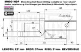 MISTER HITCHES PAJERO SPORT Heavy Duty 3650kg Ball Mount 57mm DROP,31mm RISE - SHORT SHANK