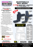 MISTER HITCHES 4000kg Heavy Duty Adjustable Ball Mount 24 Adjustment Positions