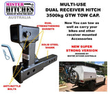 MISTER HITCHES Dual Receiver Multi-Use Hitch 3500kg