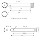 HITCH PIN LOCK - RIGHT ANGLE SWIVEL HEAD LONG LANDCRUISER 300
