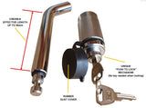 HITCH PIN LOCK - J-STYLE USEABLE LENGTH UP TO 95MM RETAIL HANG PACK