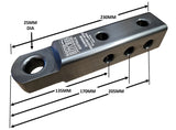 MISTER HITCHES Recovery Hitch Long Aluminium Grey WLL 5,000kg MBS 10,000KG