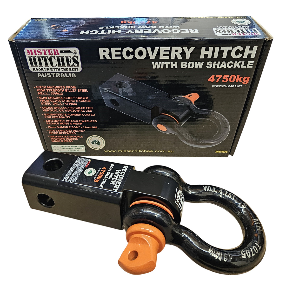 MISTER HITCHES Recovery Hitch + Bow Shackle W.L.L. 4.75T – Mister Hitches