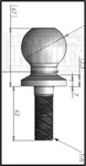 Mister Hitches Zinc Plated Tow Ball 3500kg, 50mm AS4177 - ADR62