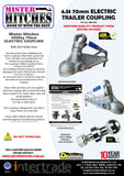 Electric Brake Coupling, 4500kg, 70mm with Hand Brake Lever (MHTC45)