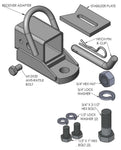 MISTER HITCHES Ball Mount Receiver Adapter with Anti-Swivel Plate