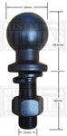 MISTER HITCHES Tow Ball Black Oxide 50mm 3500kg AKS