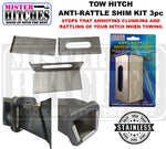 MISTER HITCHES Anti-Rattle Hitch Shim Kit 3pc (MHARSK)