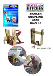 MISTER HITCHES Trailer Coupling Lock, 2 position, with padlock & 3 keys. (MHCL10)