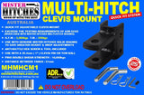 MISTER HITCHES MULTI-HITCH CLEVIS MOUNT ADAPTER  (MHMHCM1)