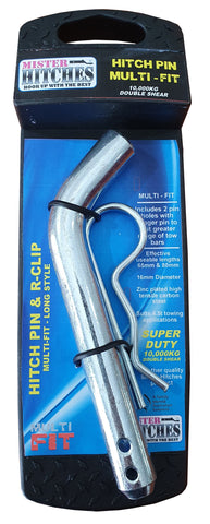 Mister Hitches Hitch Pin & Clip (long style 2 hole) Retail Hang Pack