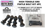 MISTER HITCHES Pintle Bolt Kit 4pc