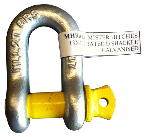 D SHACKLE STAMPED AND RATED 13MM 2T
