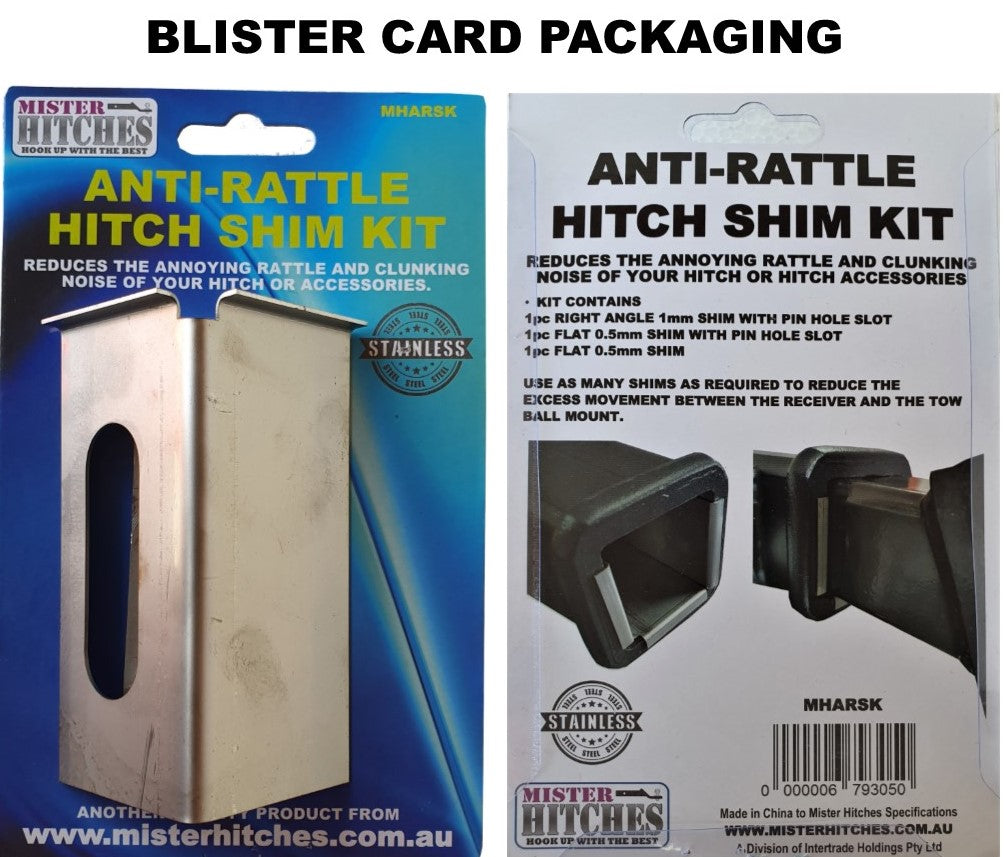 MISTER HITCHES AntiRattle Hitch Shim Kit 3pc (MHARSK) Mister Hitches